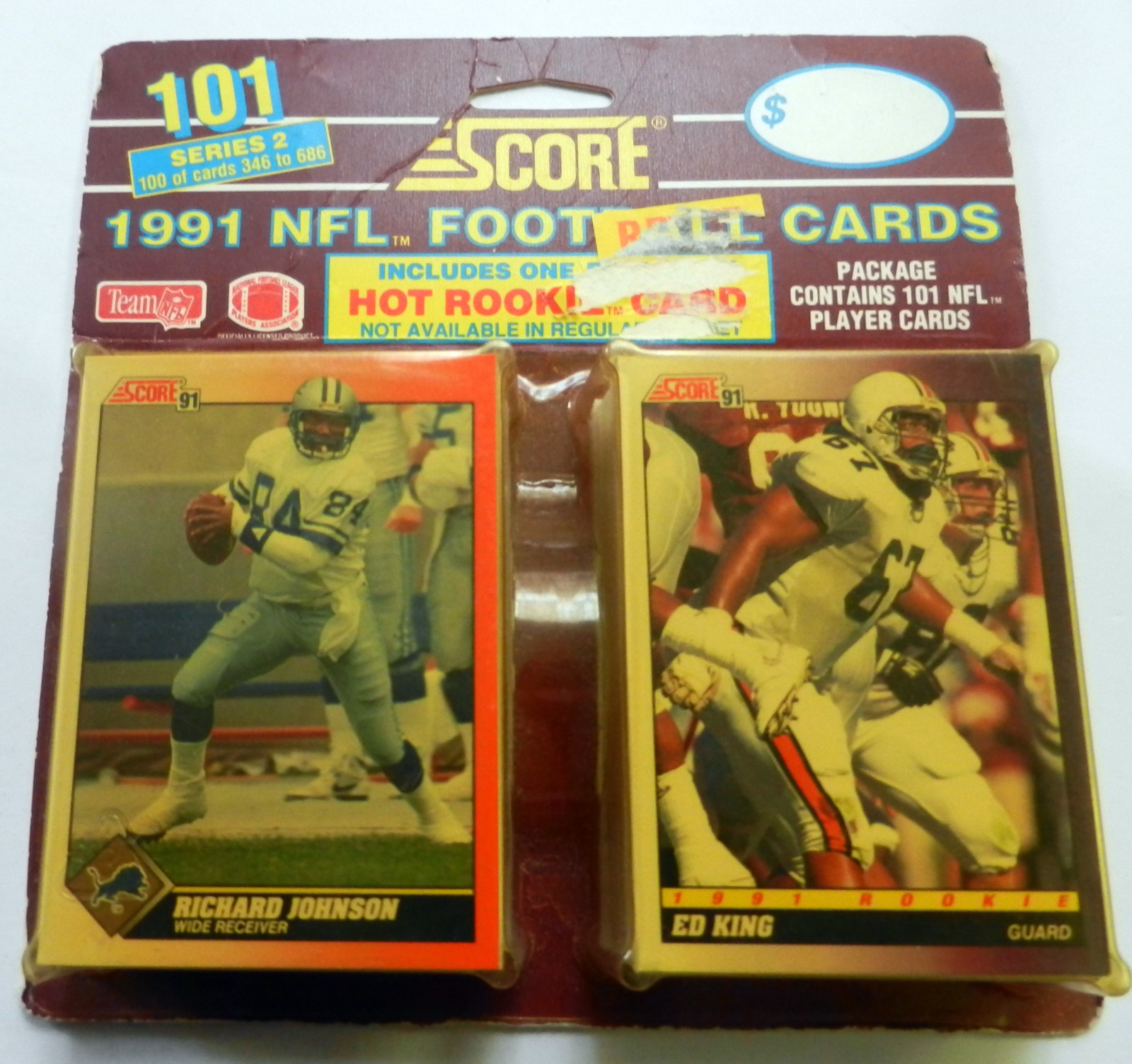 101 SCORE 1991 Footbal CARDS Sealed Various NFL PLAYERS Series 2 McGWIRE etc.