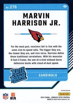 2024 Donruss Optic #276 Marvin Harrison Jr. Purple Shock