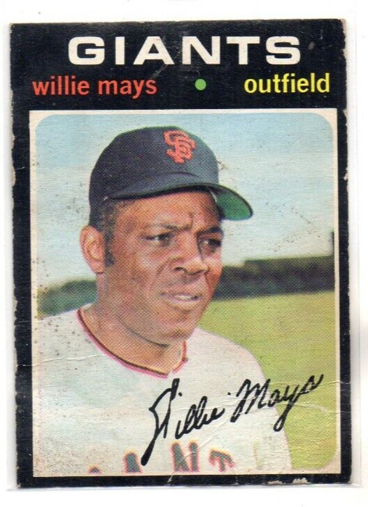 1971 Topps #600 WILLIE MAYS San Francisco Giants HOF VG VINTAGE 1960S 351C