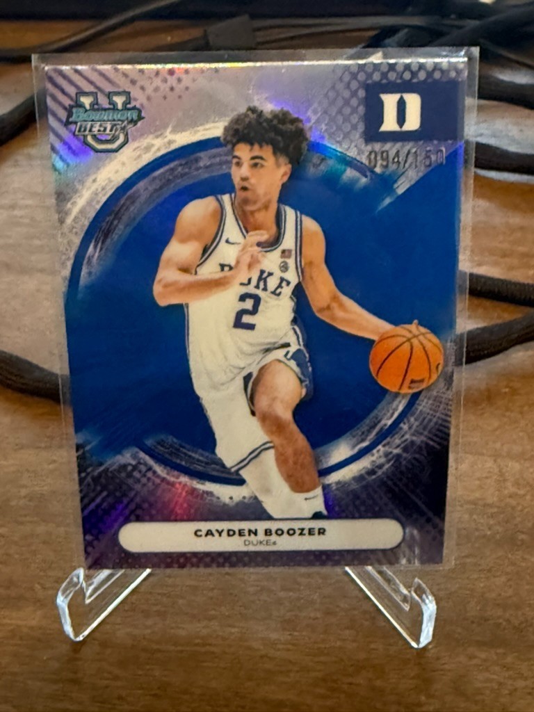 2025-26 Bowman Best U – Cayden Boozer Blue Refractor /150 – DUKE Color Match