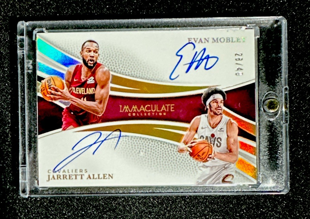 Evan Mobley Jarrett Allen 2024 Panini Immaculate Dual Auto 37/49