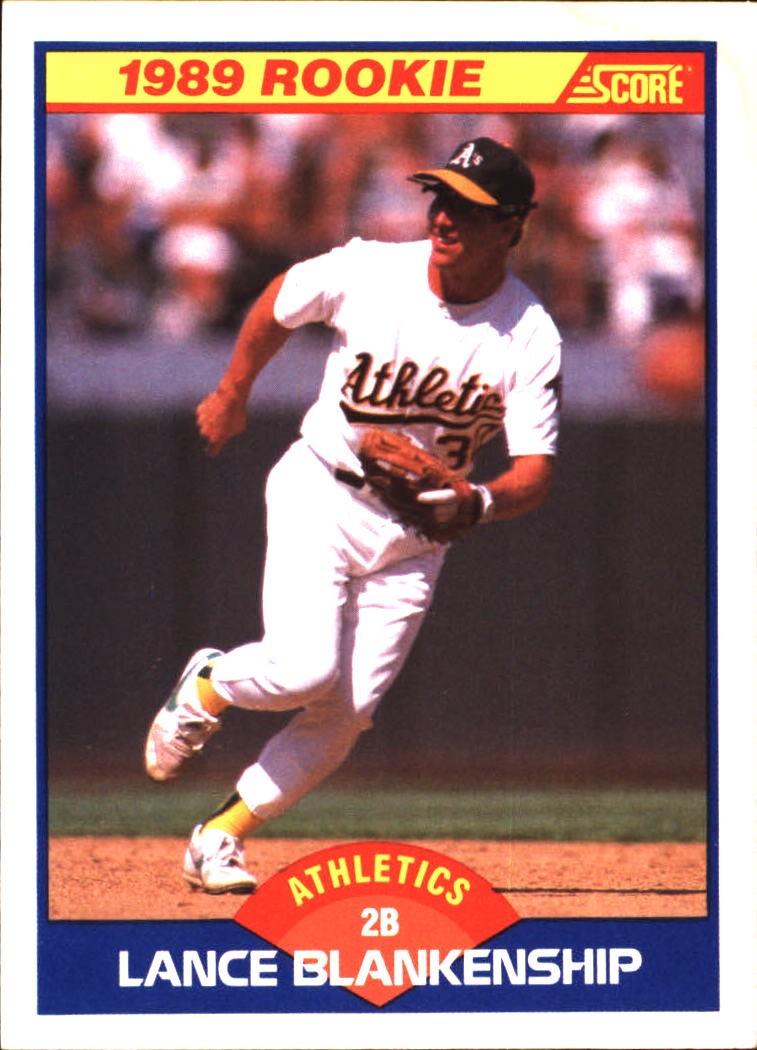 1989 Score Lance Blankenship Rookie #641 Oakland Athletics