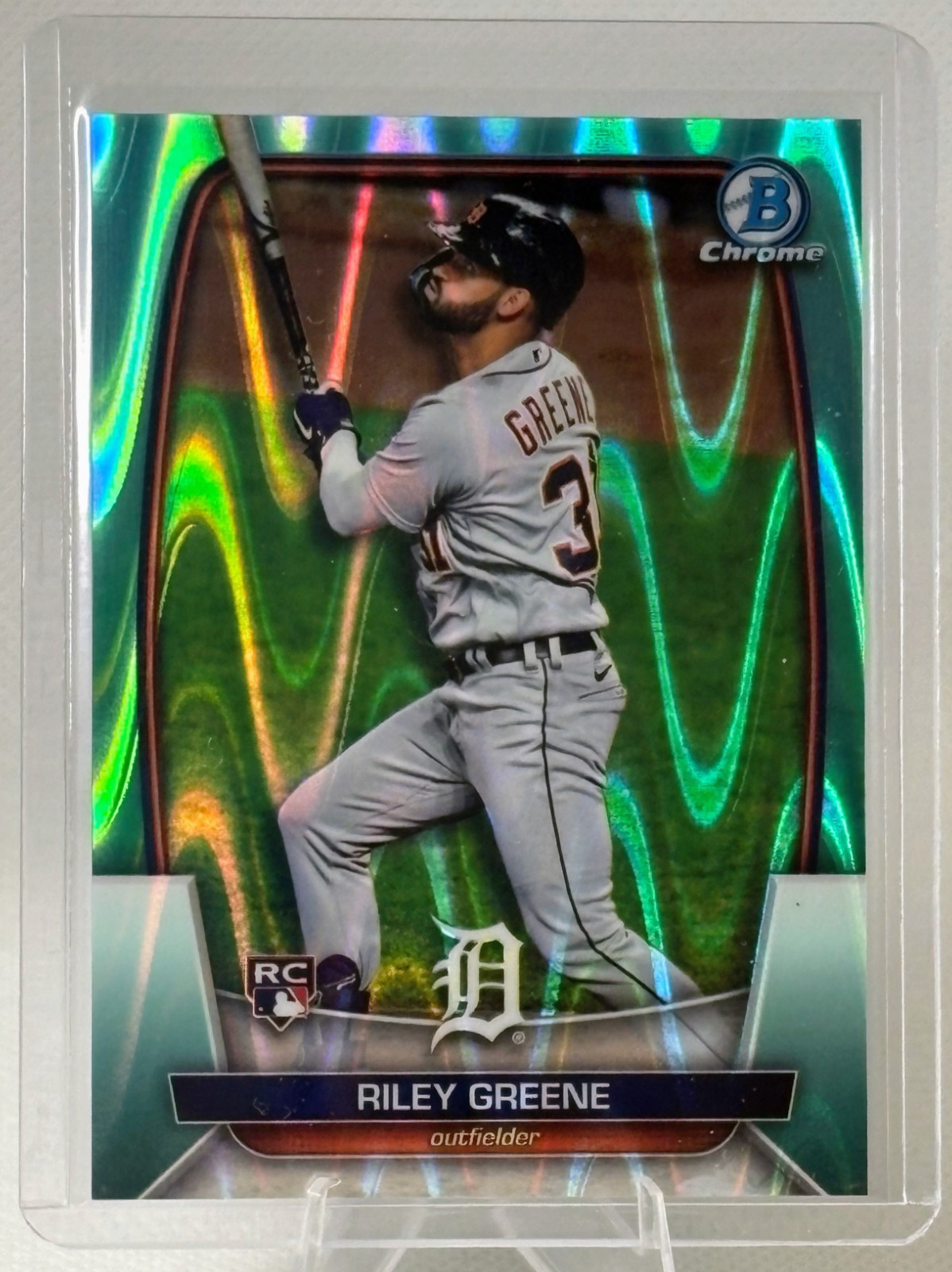 2023 Bowman Chrome Riley Greene Aqua Raywave Rookie Refractor /199 #29 Tigers RC
