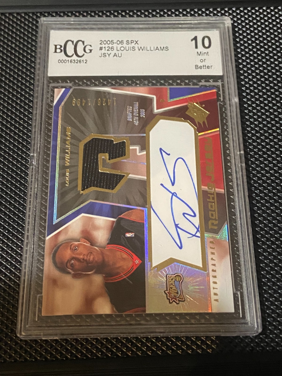 Upper Deck Rookie Patch Auto Lou Williams 126 Beckett 10