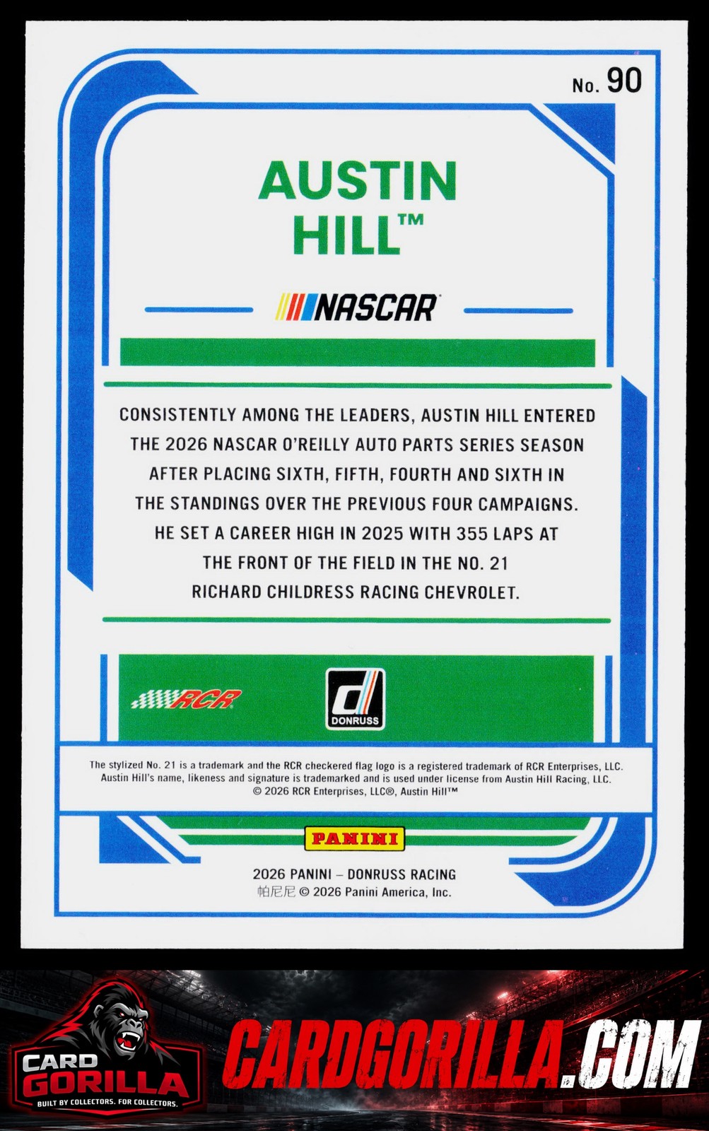2026 Donruss #90 Austin Hill Purple #/99