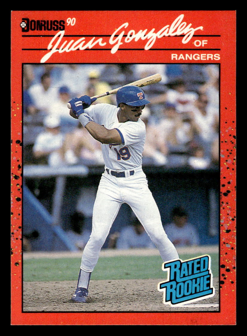 1990 Donruss RC #33d Juan Gonzalez Rookie