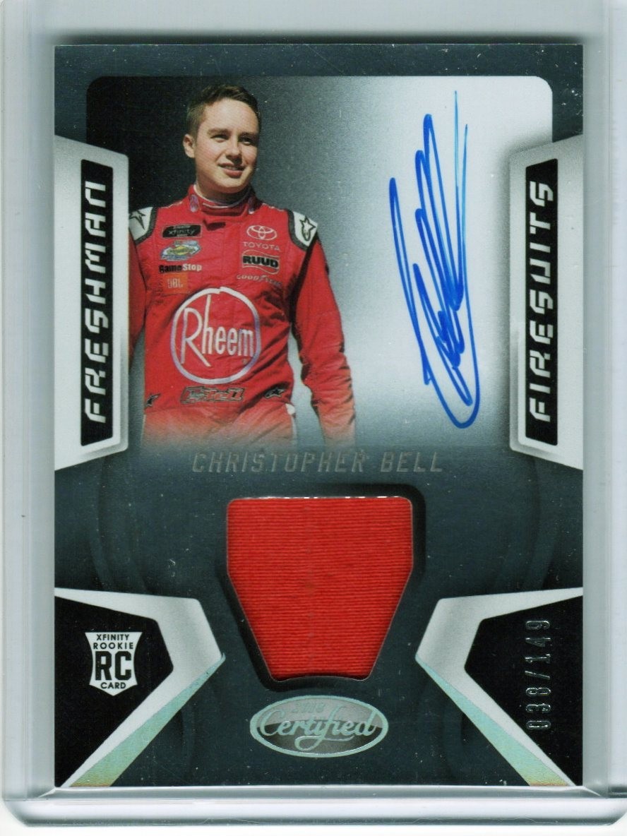 2018 VICTORY LANE Christopher Bell AUTO/PATCH CARD NUMBERED 038/149!