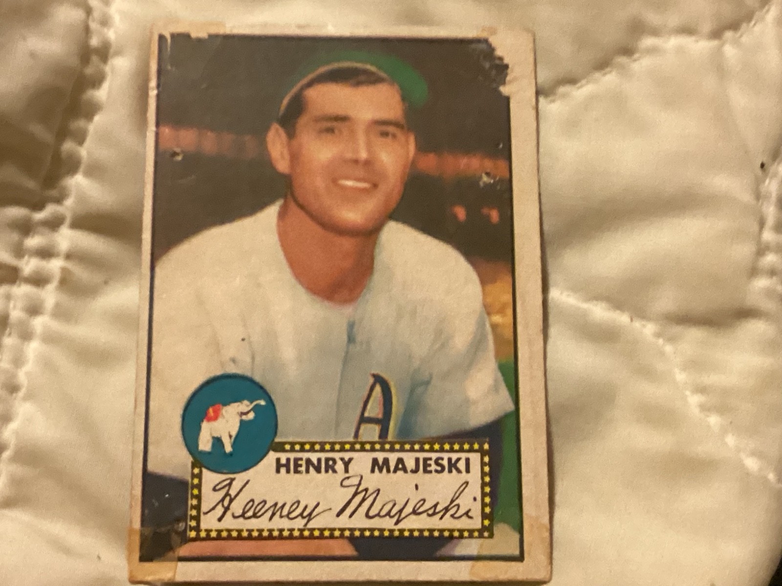 1952 Topps #112 Hank Majeski – Lower Grade – Nice Card – See Pictures – W/Top