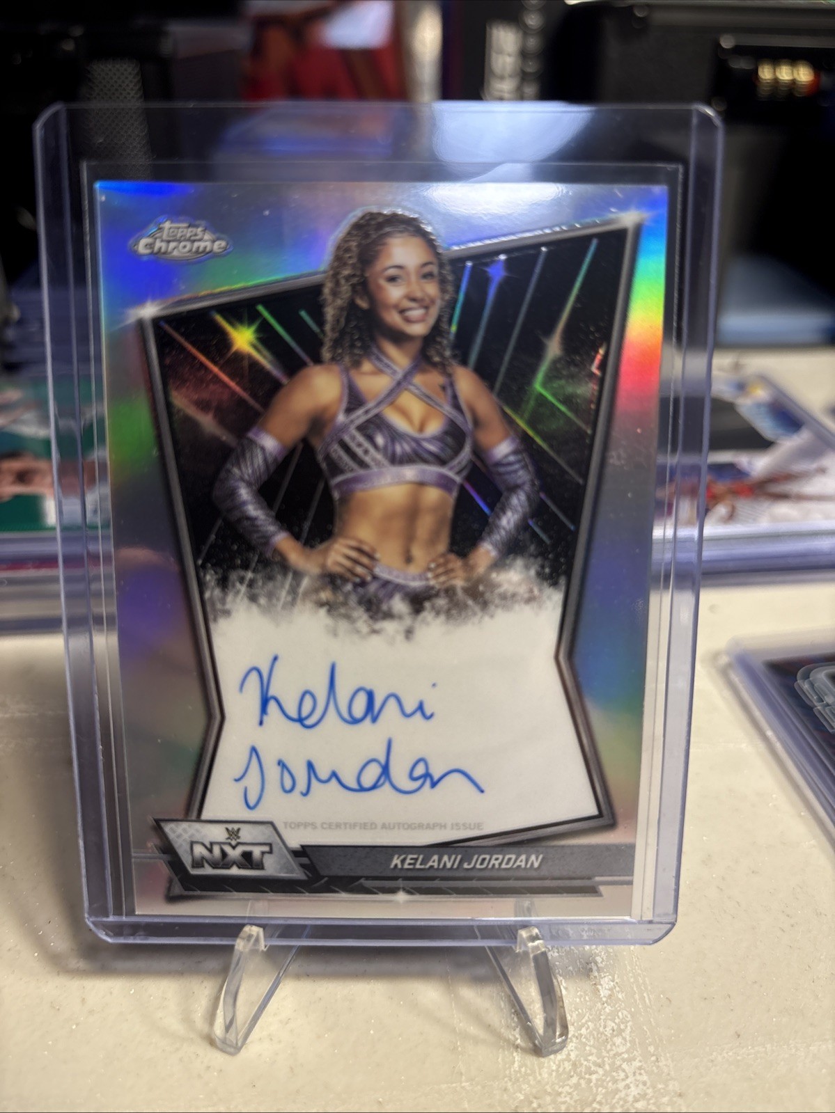2026 Topps Chrome WWE Kelani Jordan Base Auto NXT #NXT-KEL. HOV011