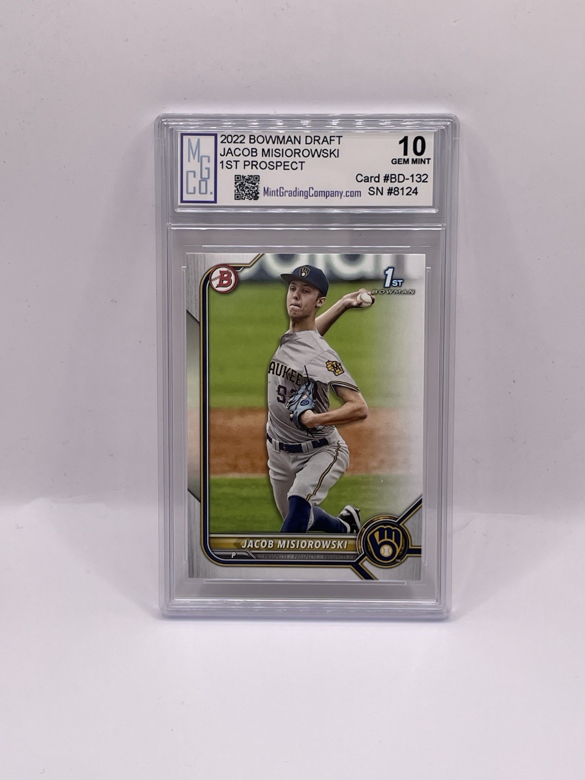 Jacob Misiorowski 2022 Bowman Draft 1st Bowman Graded MGCo. Gem Mint 10