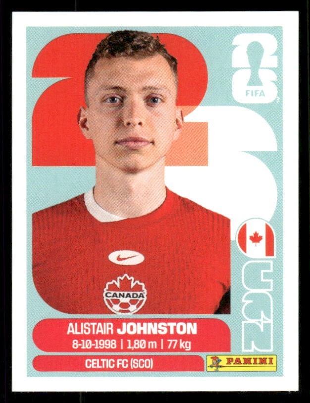 2026 USA Fifa World Cup Panini Sticker ALISTAIR JOHNSTON Canada CAN4