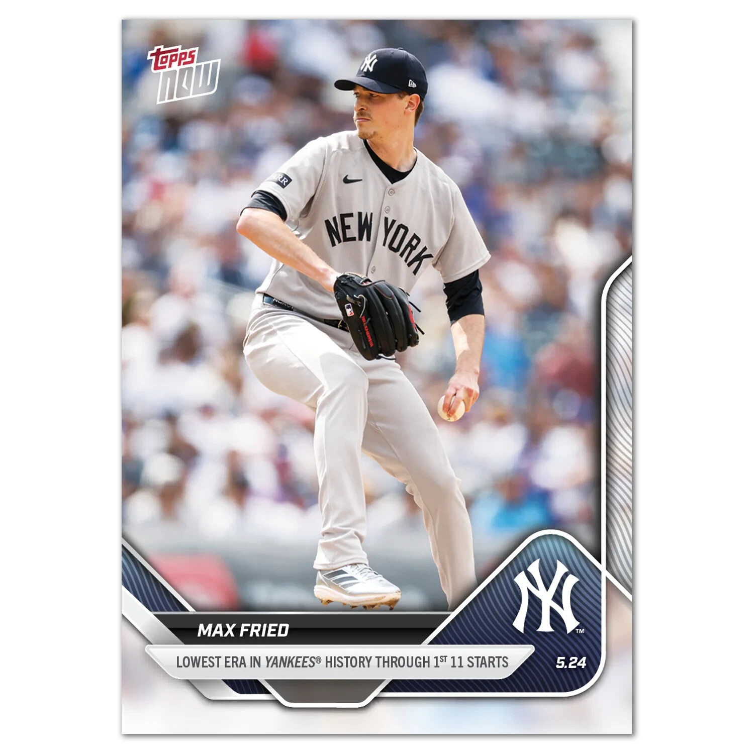 2025 Topps Now 211 Max Fried Lowest ERA after 11 Games -Free Shipping Always!