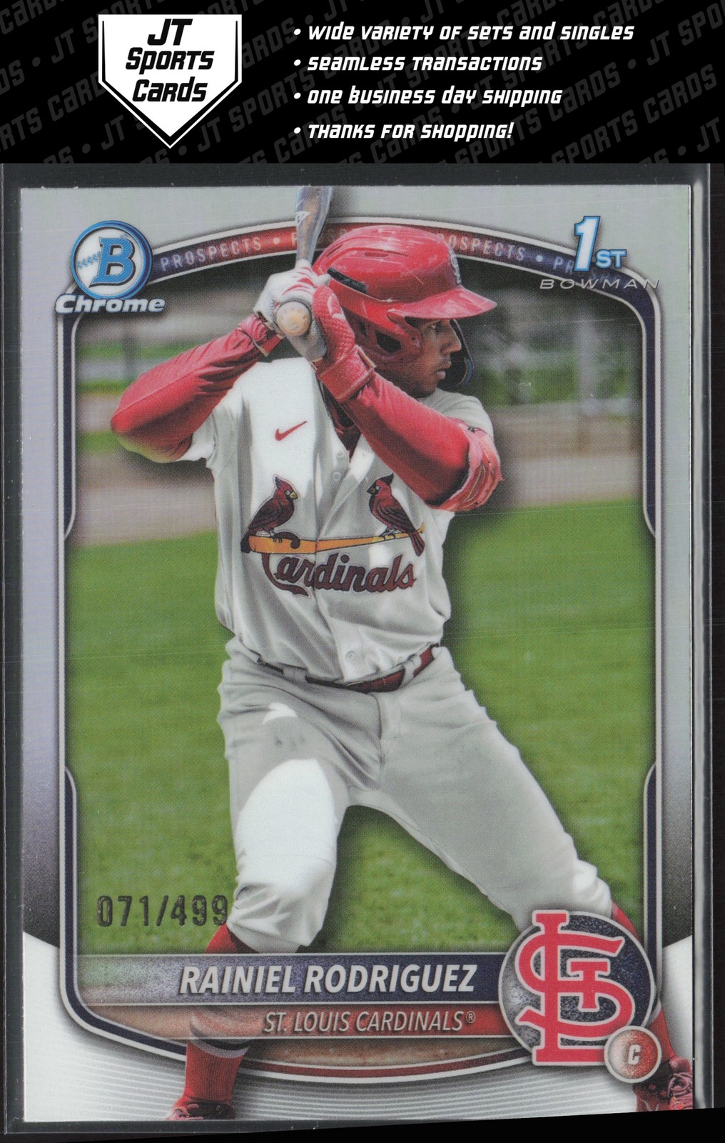 2025 Bowman Chrome Rainiel Rodriguez BCP-200 1st Refractor /499 Cardinals