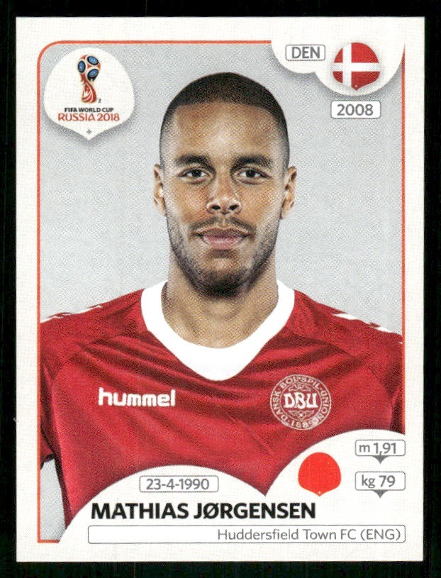 2018 Panini World Cup Soccer Stickers Mathias Jorgensen Denmark #259