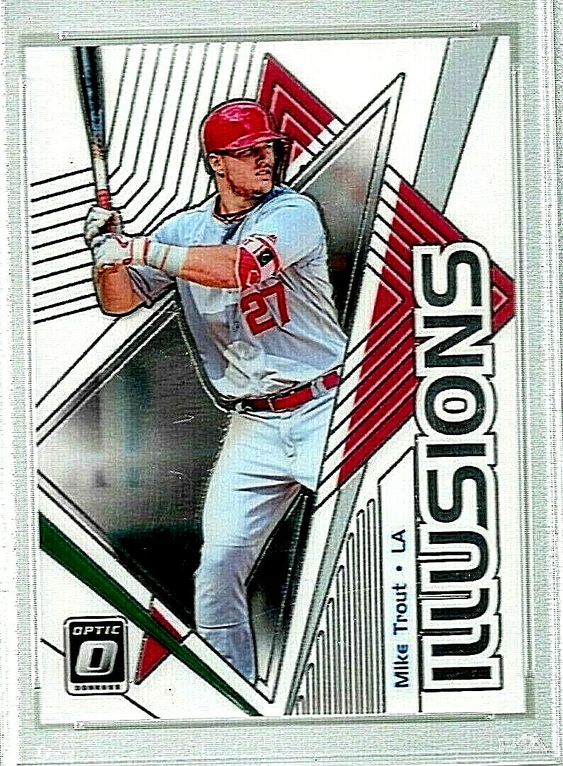 2019 PANINI DONRUSS OPTIC ILLUSION BASEBALL CARD #1 MIKE TROUT PSA 10 MLB ANGELS