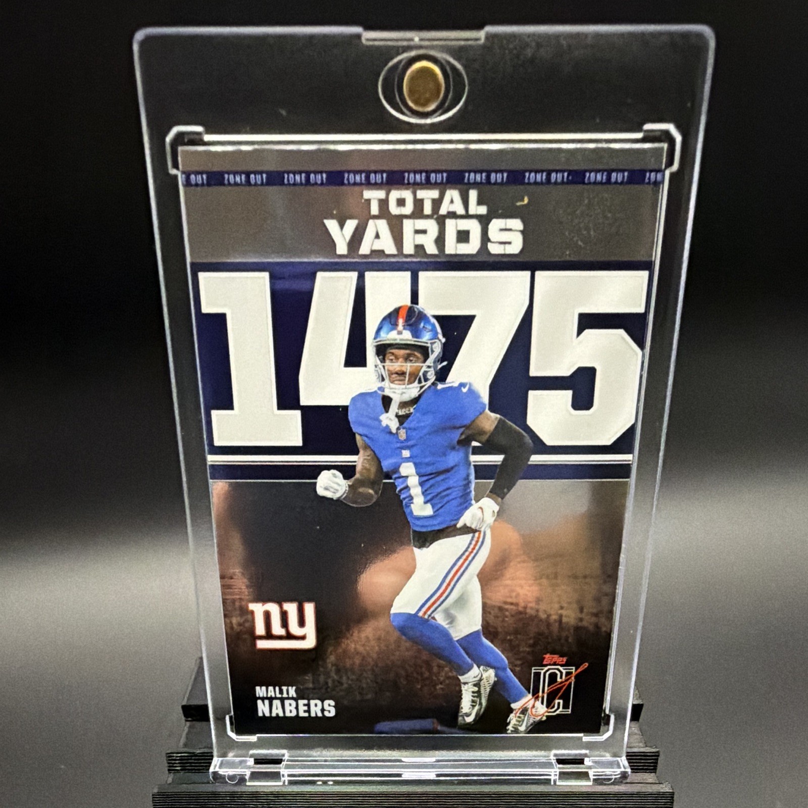 Topps 2025 Signature Class Zone Out Malik Nabers Giants Total Yards #ZO-1