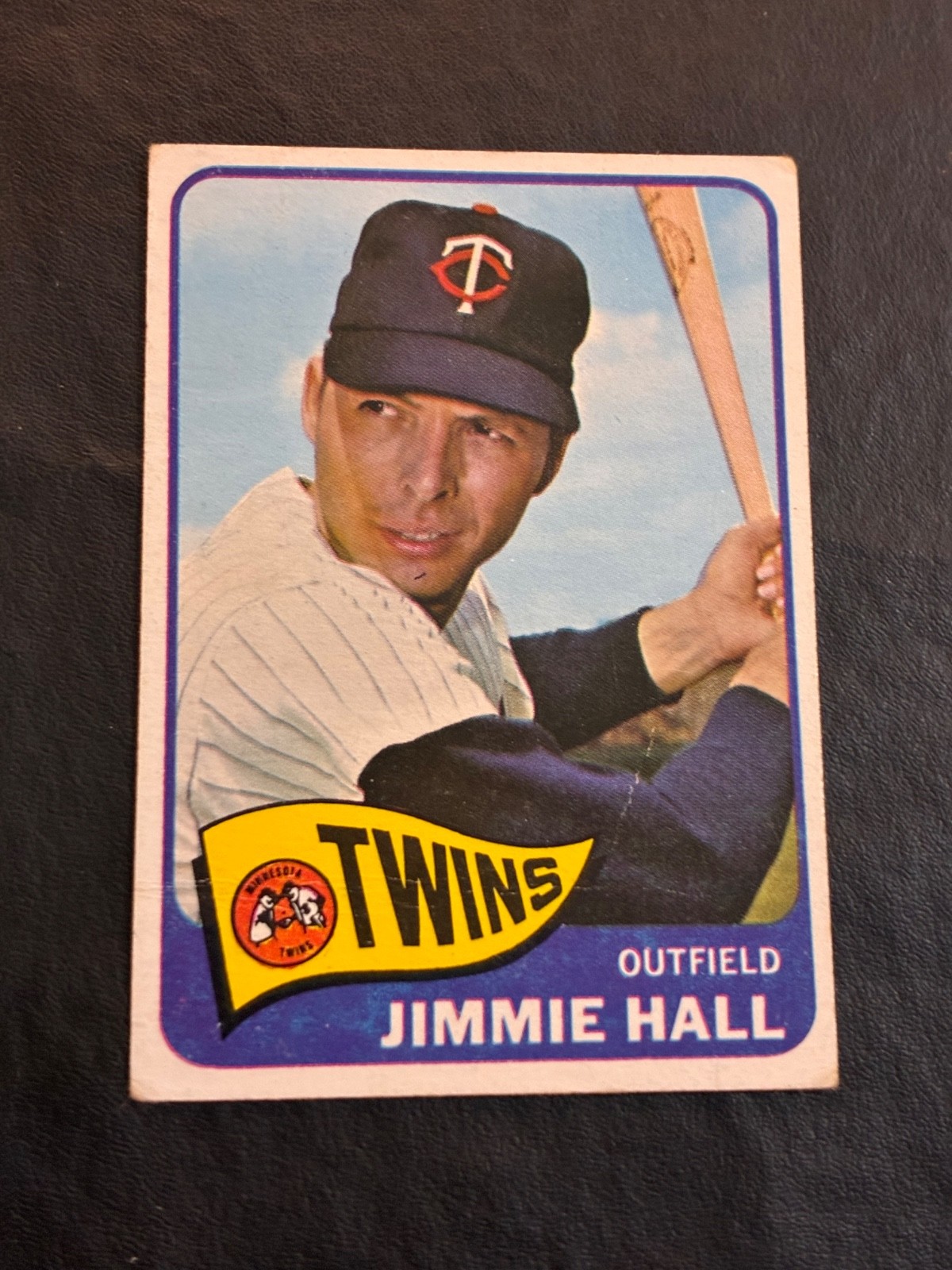1965 Topps Jimmie Hall #580 – No Creases-Scratch Mark Right Elbow Area – High #