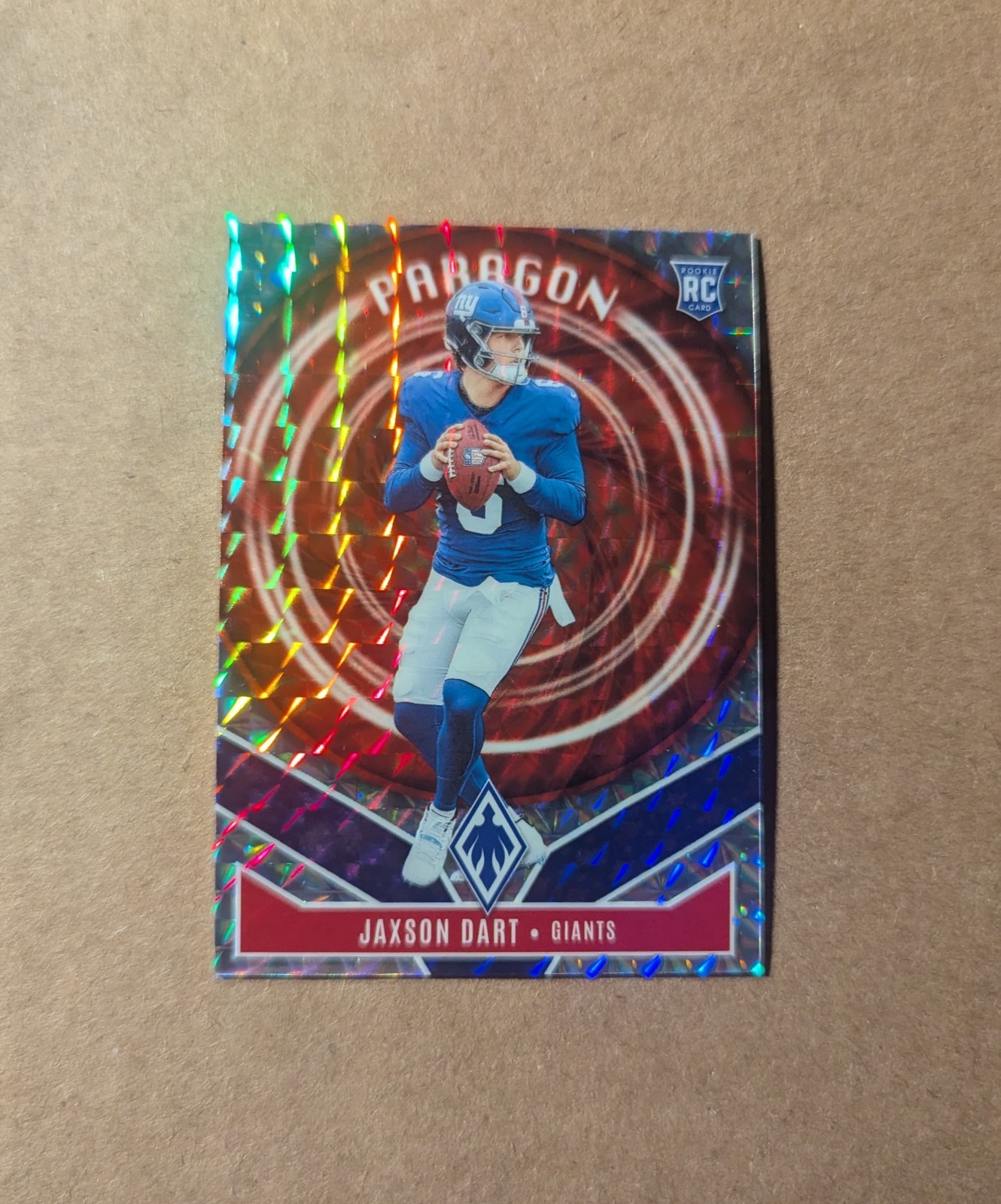 2025 Phoenix Jaxson Dart #4 Rookie Paragon Silver Pyramids /299 New York Giants