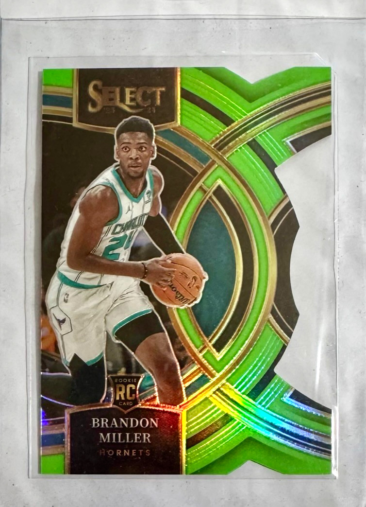 2023-24 Panini Select Premier Level #130 Brandon Miller RC Neon Green Prizm /75
