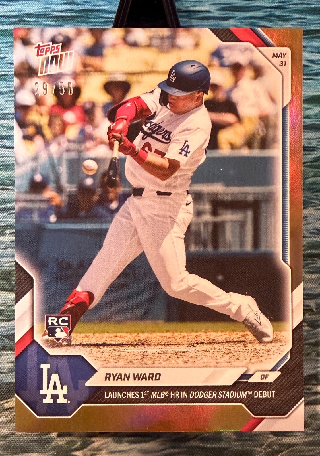 💥2026 Topps Now #276 GOLD Foil 29/50💥RYAN WARD 1st Homer Dodger Stadium