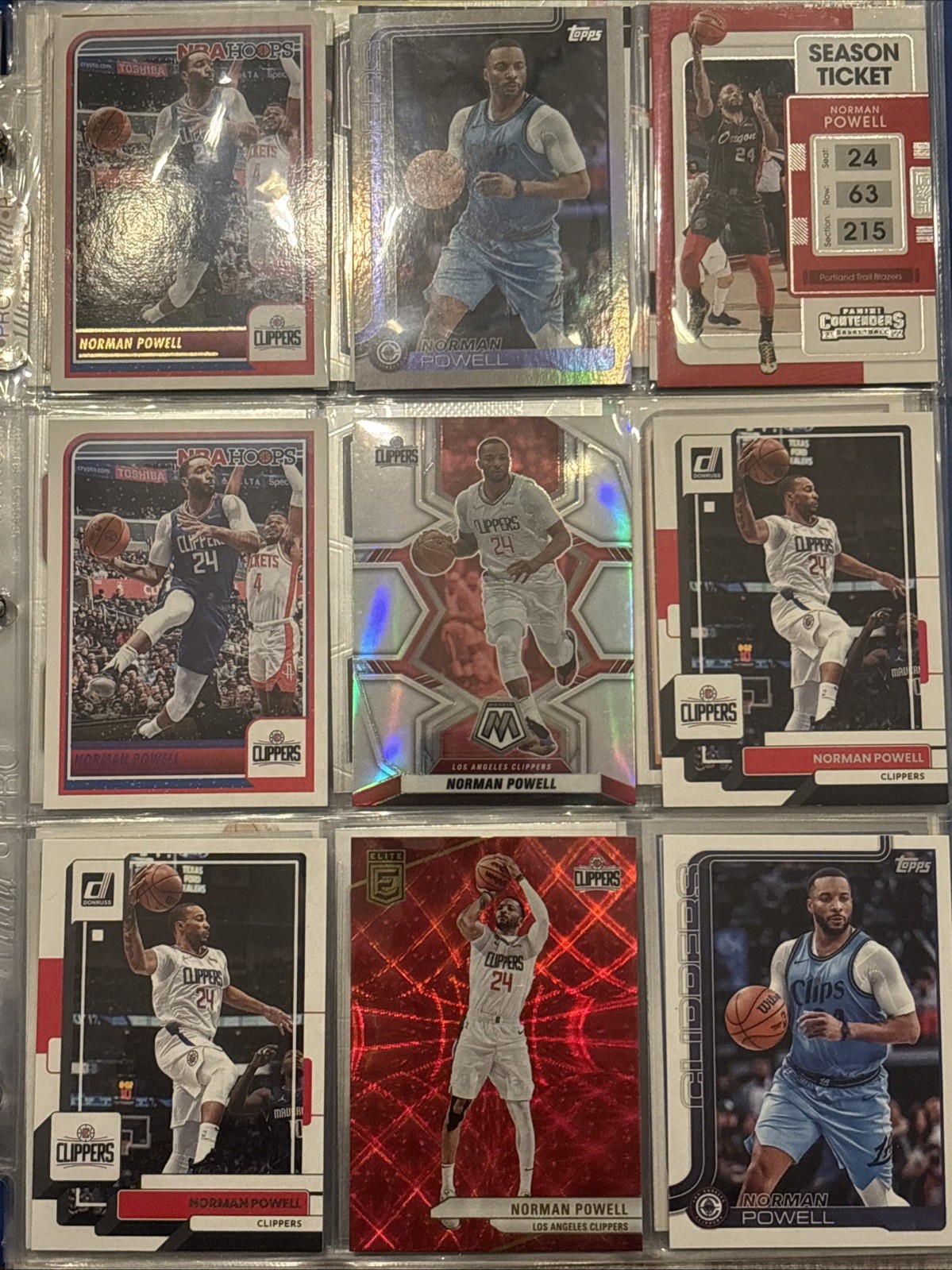 15 Various Year Cards – Norman Powell – UCLA Bruins Trail Blazers Clippers