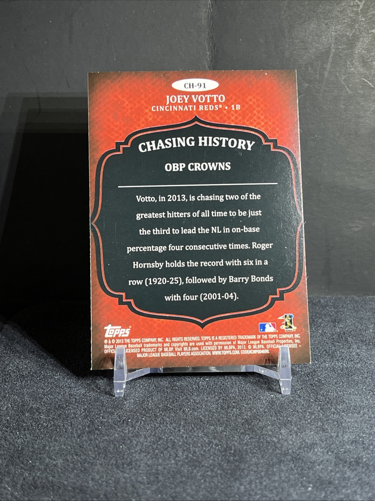 2013 Topps #CH-91 Joey Votto Chasing History Halo