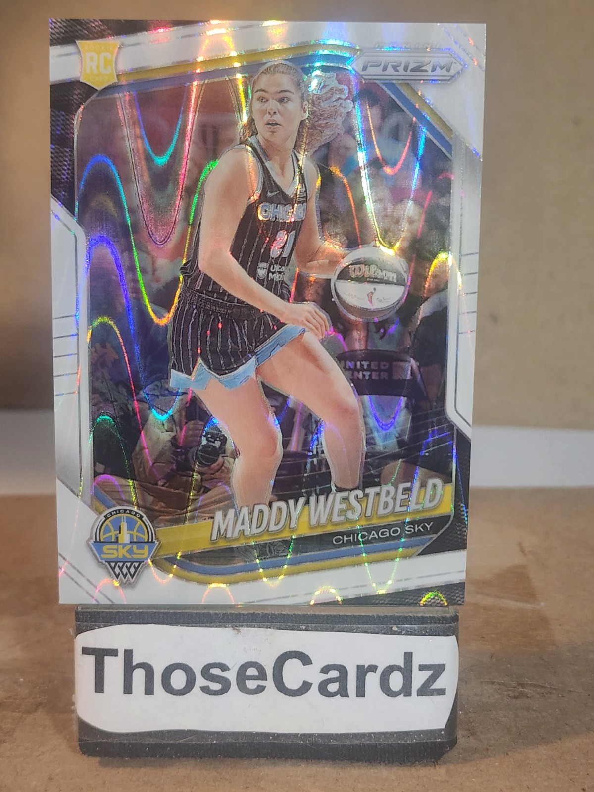 2025 Panini Prizm WNBA White Seismic Prizm #138 Maddy Westbeld