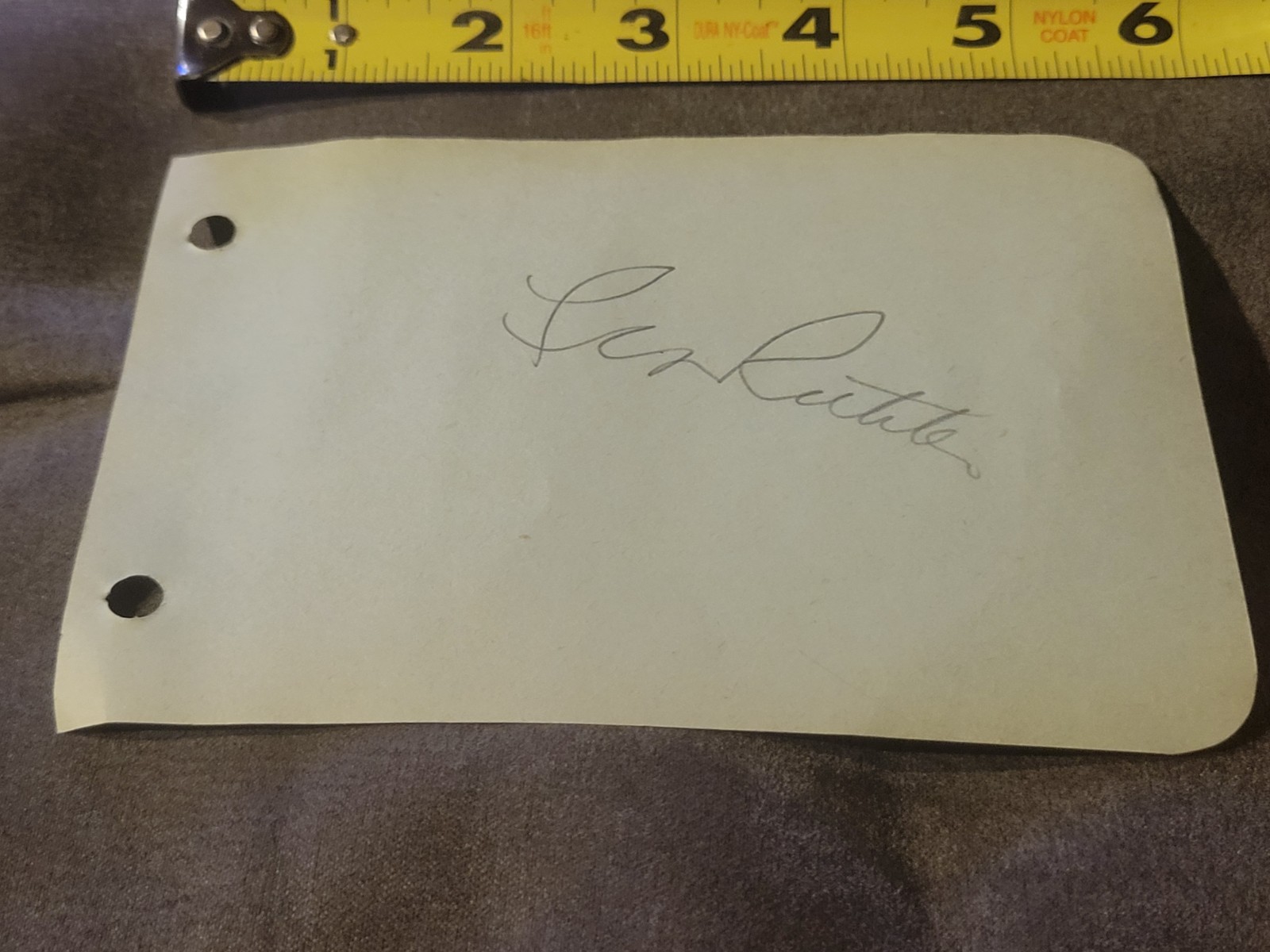 Les Richter SIGNED Los Angeles Rams Autograph Autographed Hall Of Fame HOF Page