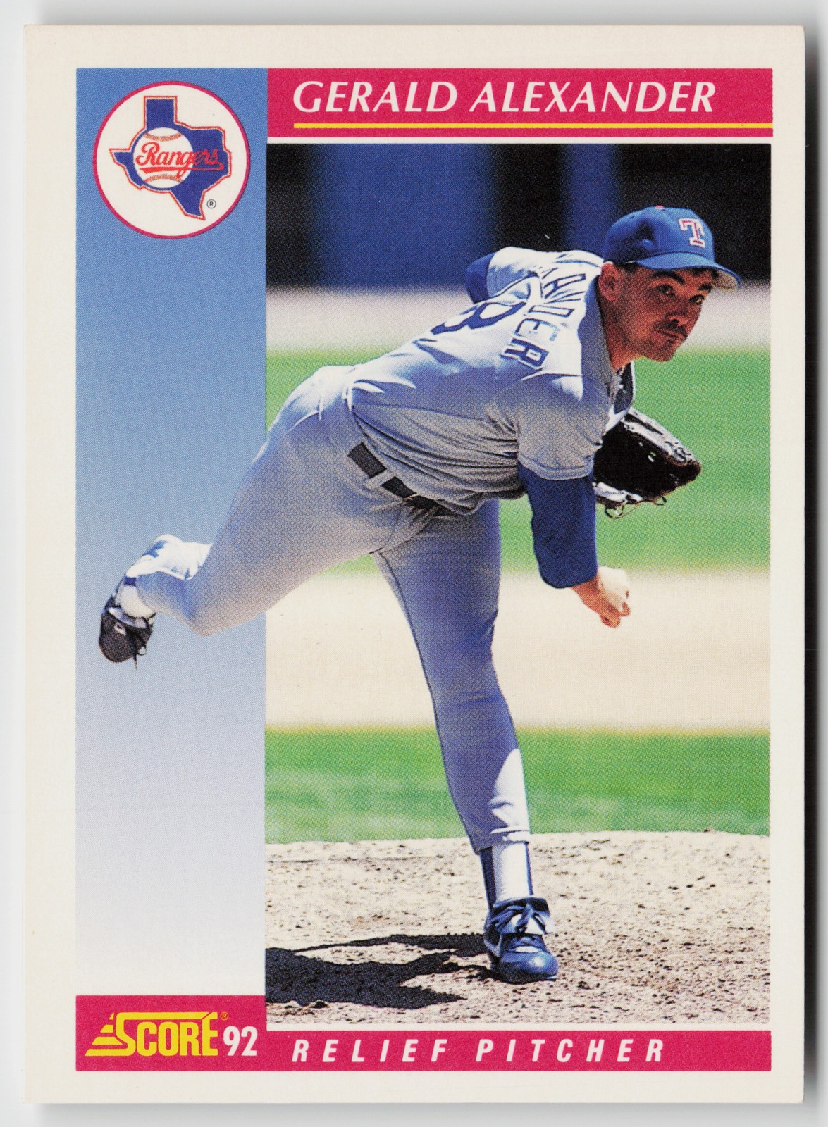 Gerald Alexander 1992 Score #163 Texas Rangers