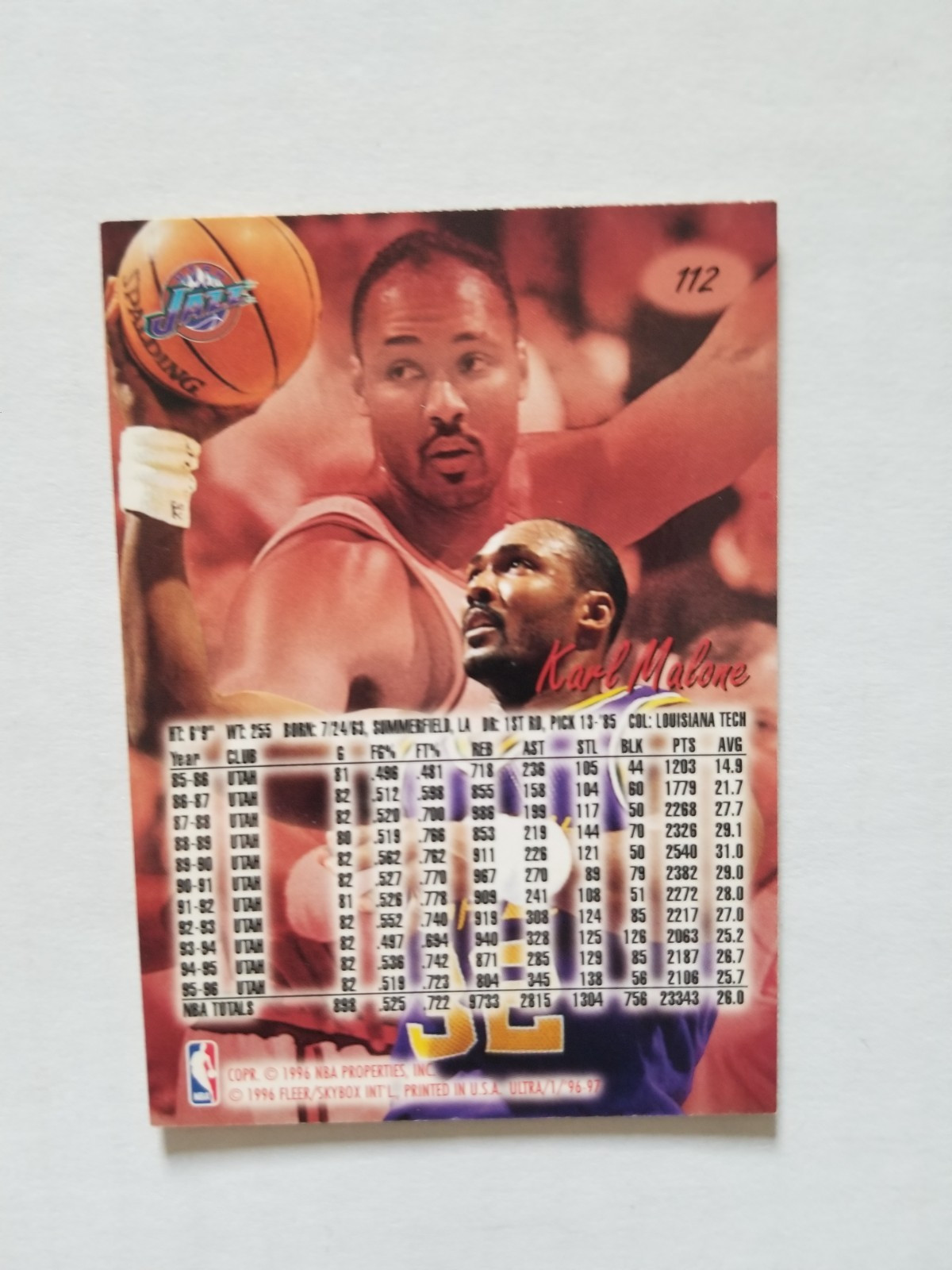 1996-97 Fleer Ultra Karl Malone #112