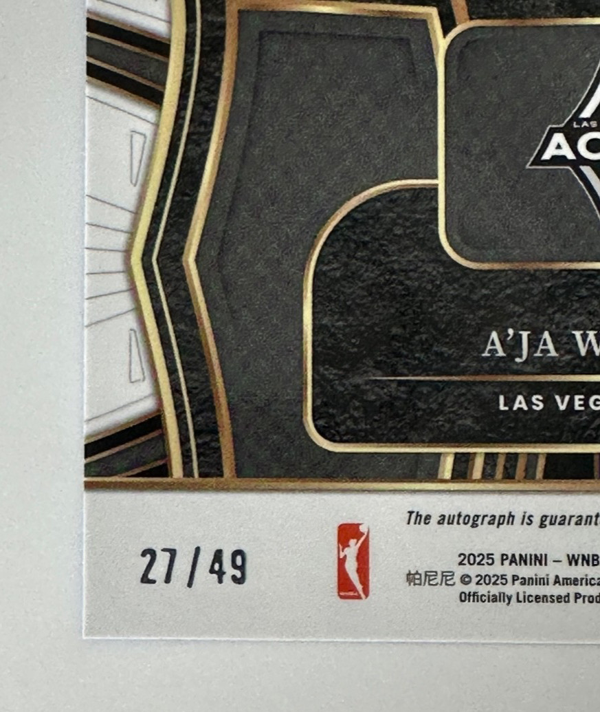 2025 Select WNBA A’Ja Wilson Blue #CAS-AW Auto ***27/49***
