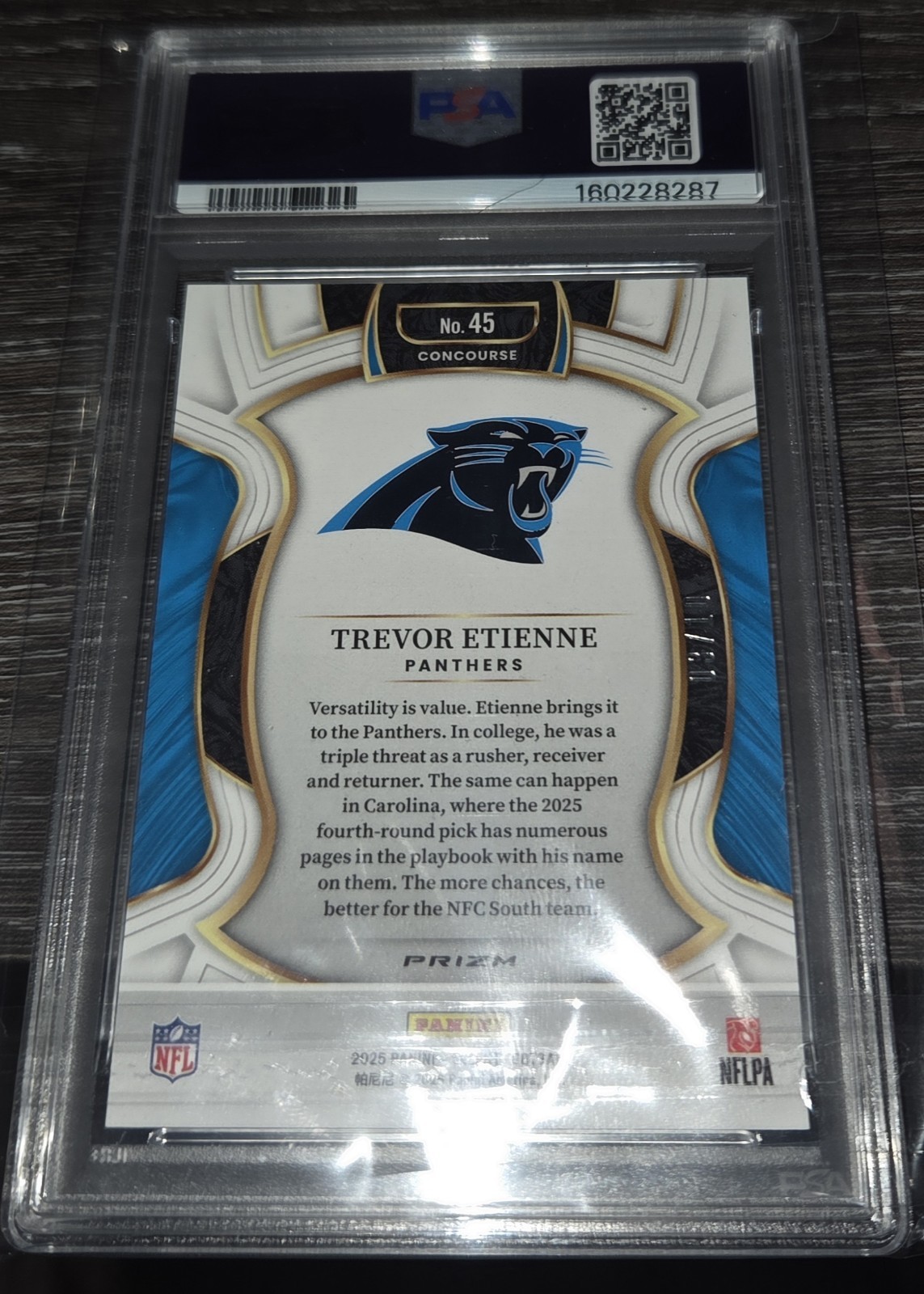 💎 *POP 1* /10 PSA 10 Trevor Etienne Gold Disco Rookie Select #45 Panthers