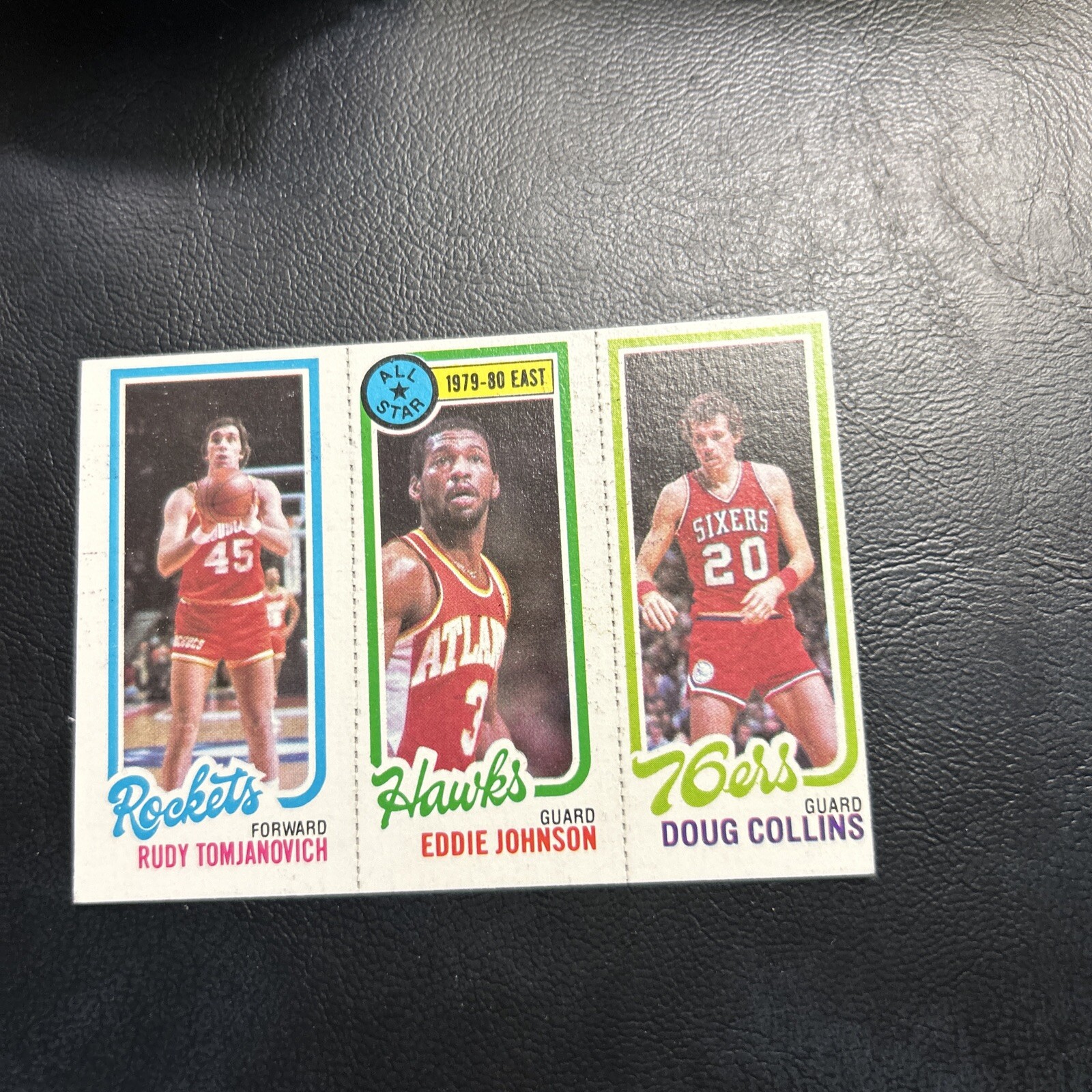 Rudy Tomjanovich Eddie Johnson Doug Collins All Star 1980 81 Topps Cb50a-3