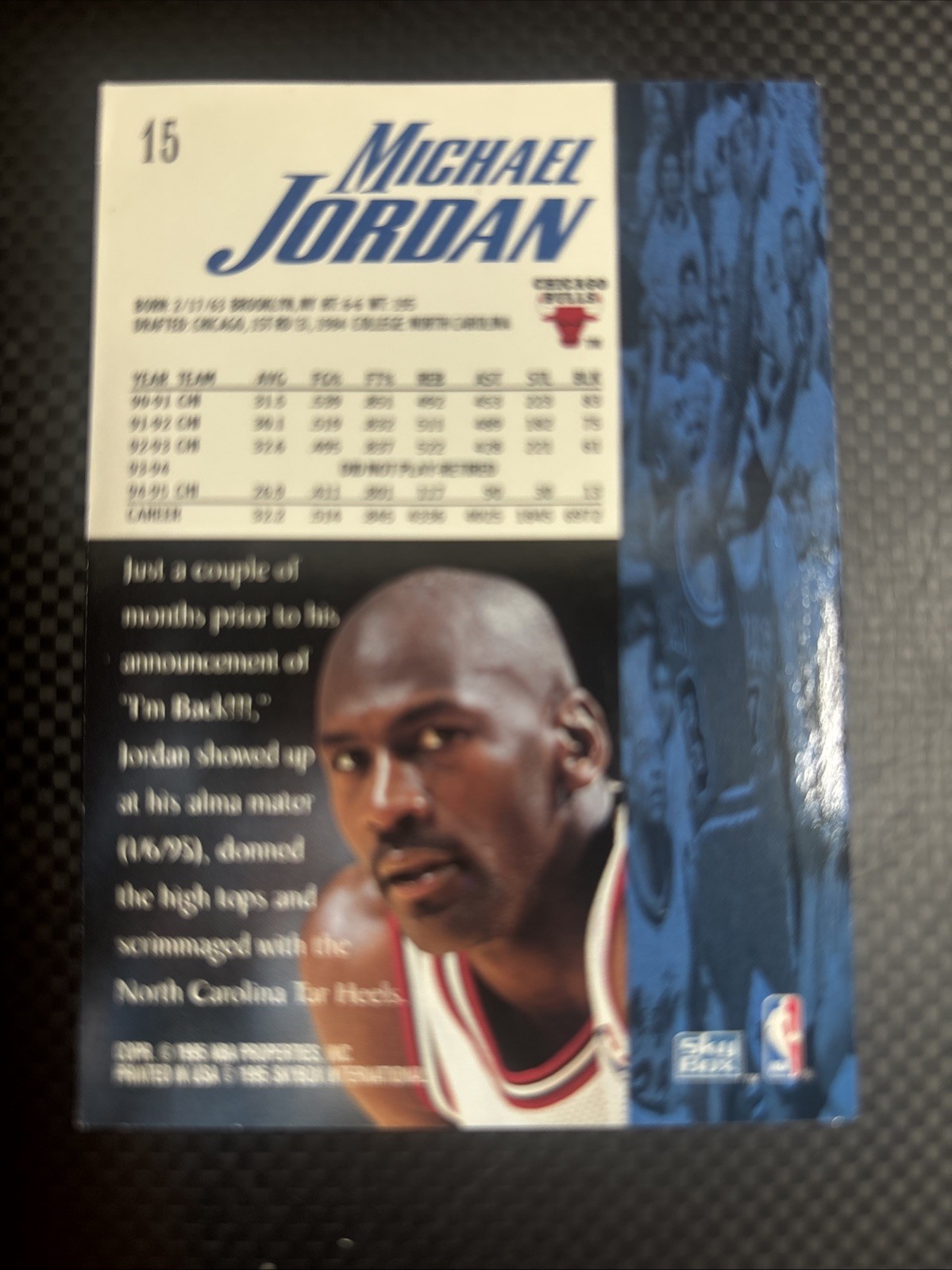 1995-96 Skybox Premium – Michael Jordan #15