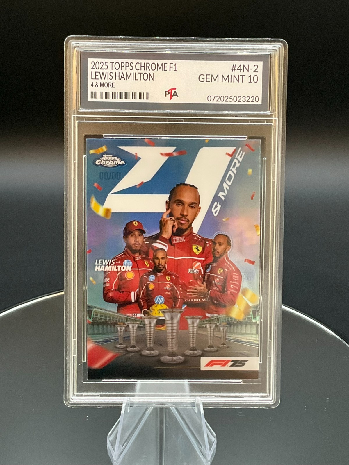 2025 Topps Chrome Formula 1 4 & MORE Lewis Hamilton Graded GEM MINT PTA 10🔥