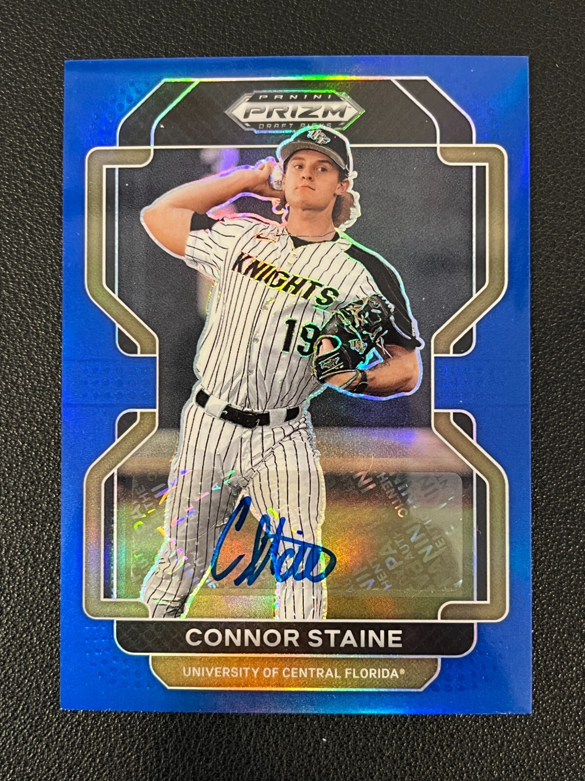 Connor Staine 2022 Prizm Draft Picks Auto Blue Refractor /99 rockies PDP146