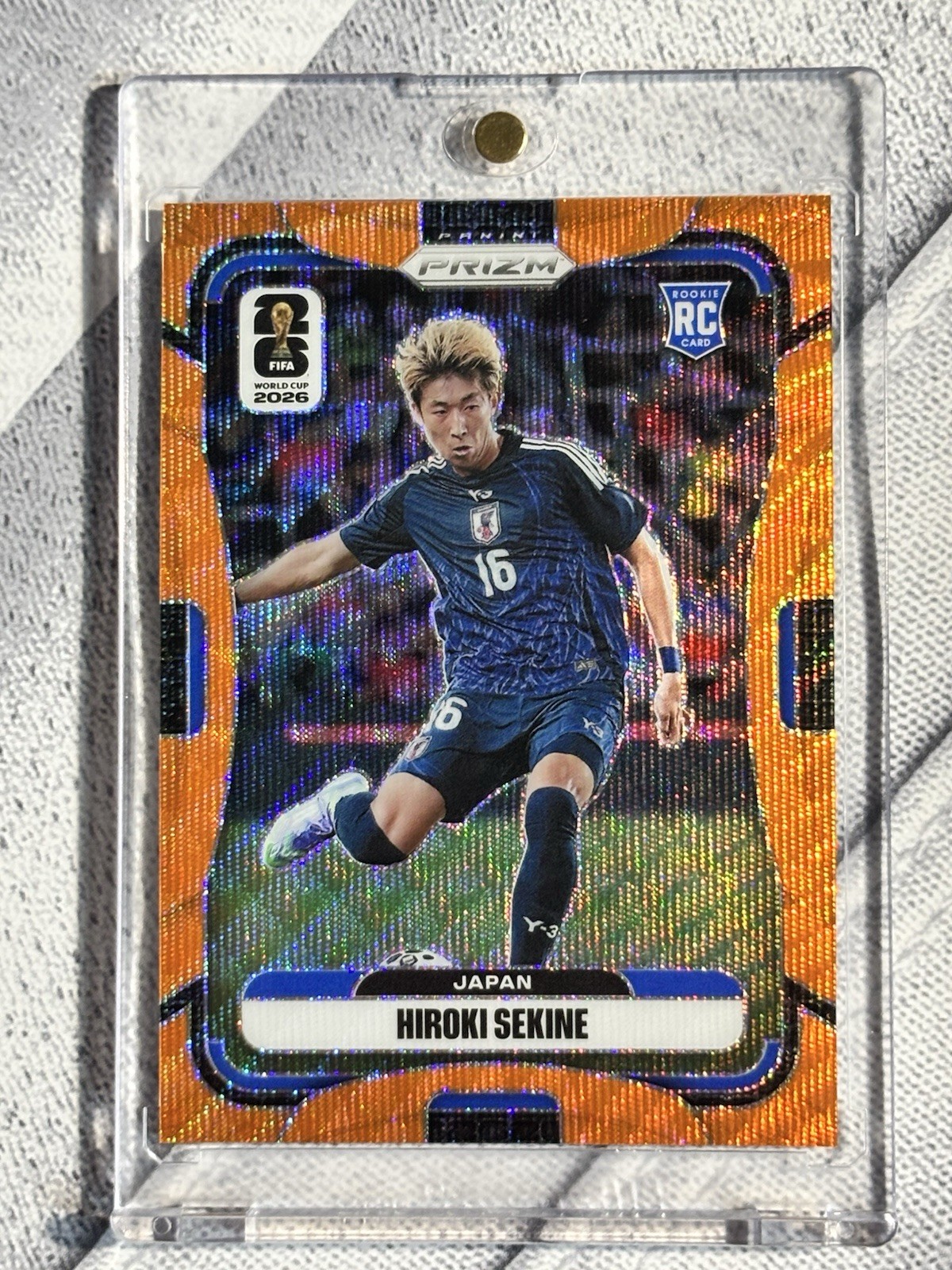 2026 Panini Prizm World Cup – Hiroki Sekine #264 (RC) – Orange Wave Prizm /125