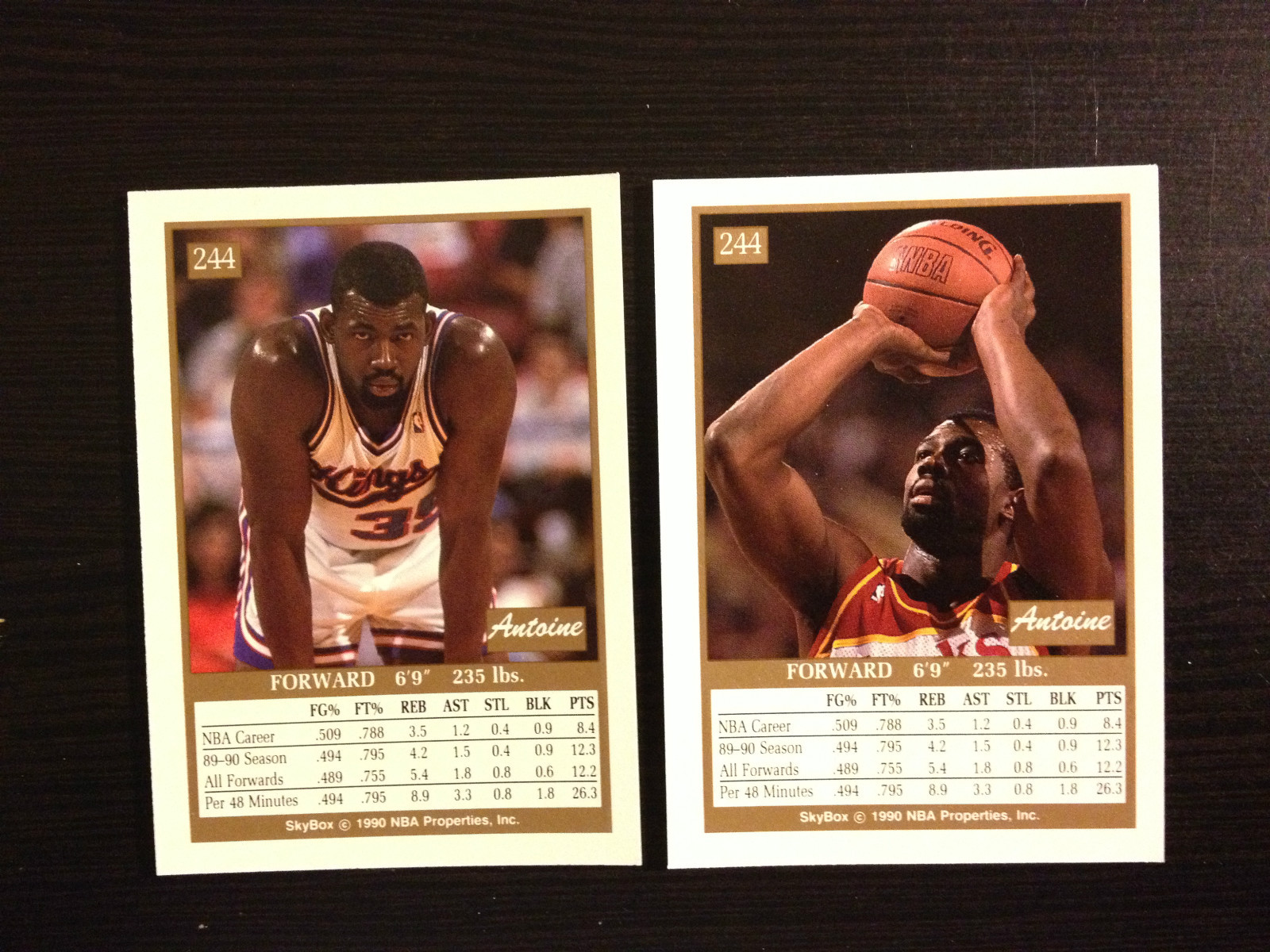 1990-91 SKYBOX BASKETBALL ERROR CARD #244 SUPER RARE (NORMAL & ERROR )