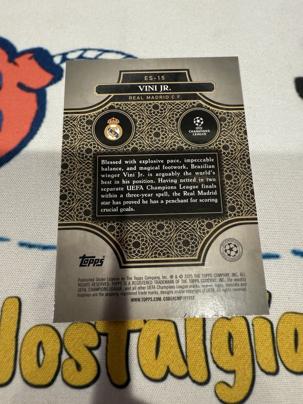 2025 Topps Merlin Vini Vinicius Jr Brazil Elite Society #ES-15 Real Madrid
