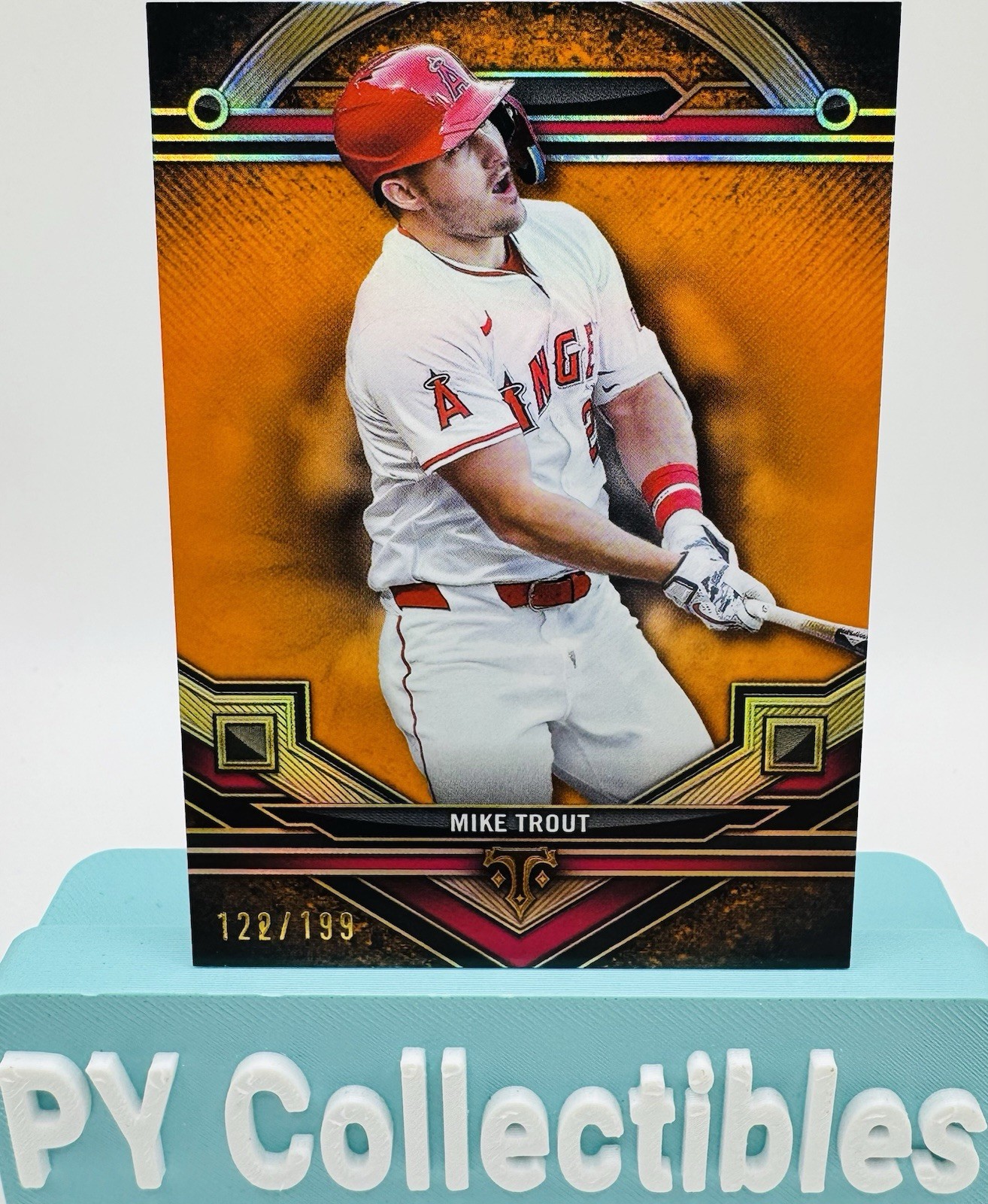 Mike Trout 2024 Topps Triple Threads #1 Orange Angels /199