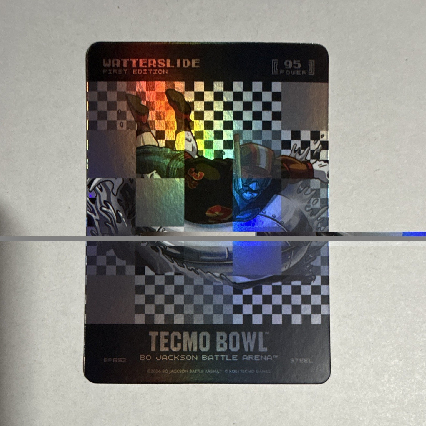 Tecmo Bowl Bo Jackson Steel Parallel 1st Edition Watterslide #BP652 Card