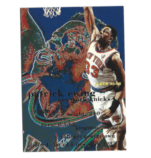 1995-96 Fleer #120 Patrick Ewing New York Knicks HOF