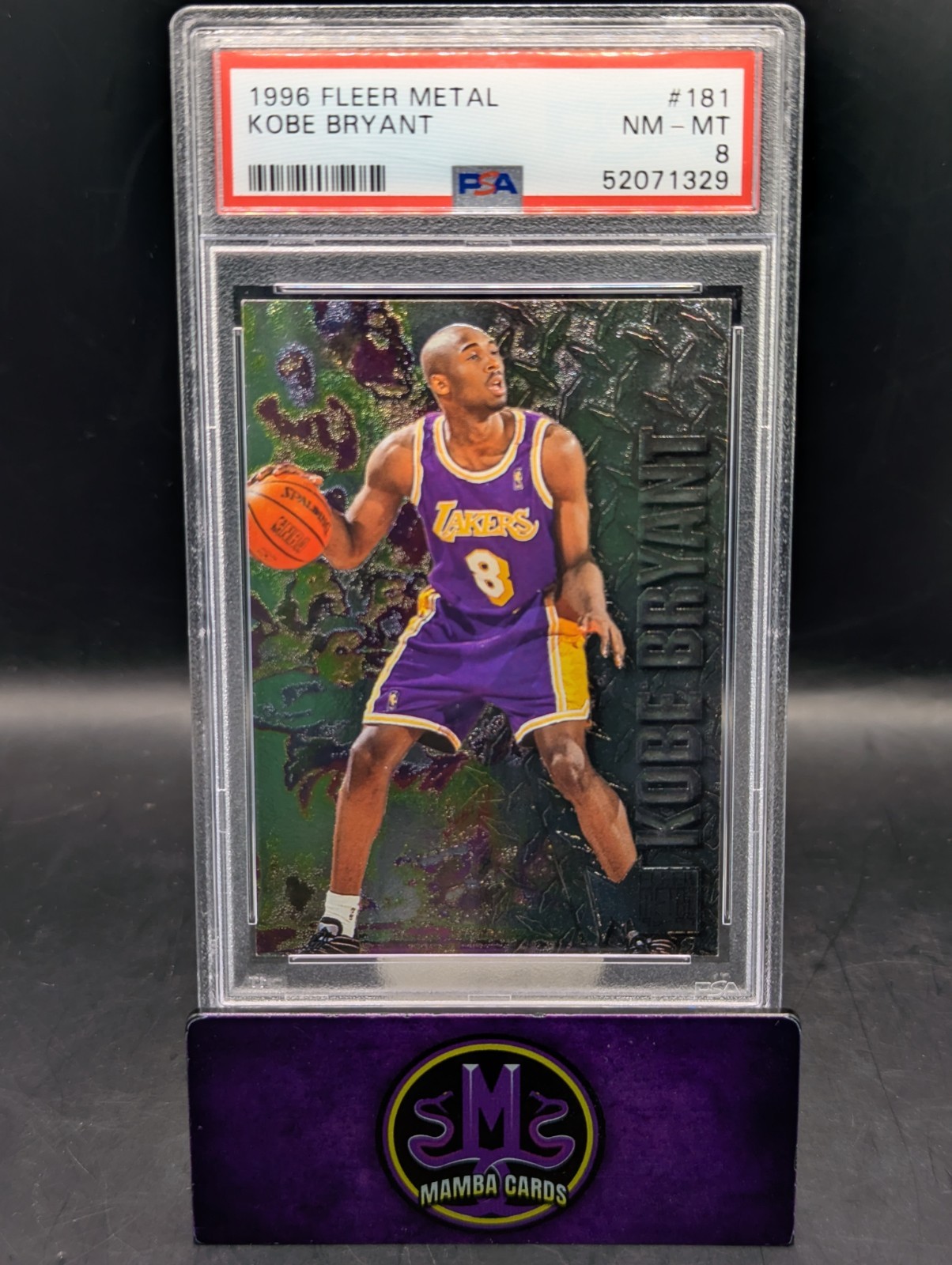 1996-97 Fleer Metal Kobe Bryant Rookie PSA 8 NR-MINT Los Angeles Lakers GOAT