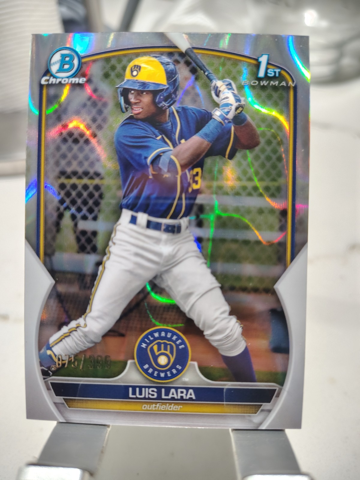 2023 Bowman Chrome Luis Lara 1st Bowman Lava Refractor RC BCP-100 #/399