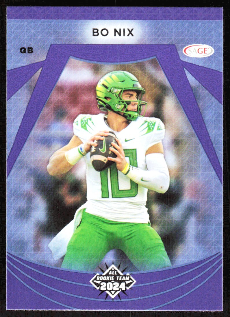 2024 6100E SAGE PURPLE Bo Nix Rookie Denver Broncos/Oregon Ducks #108