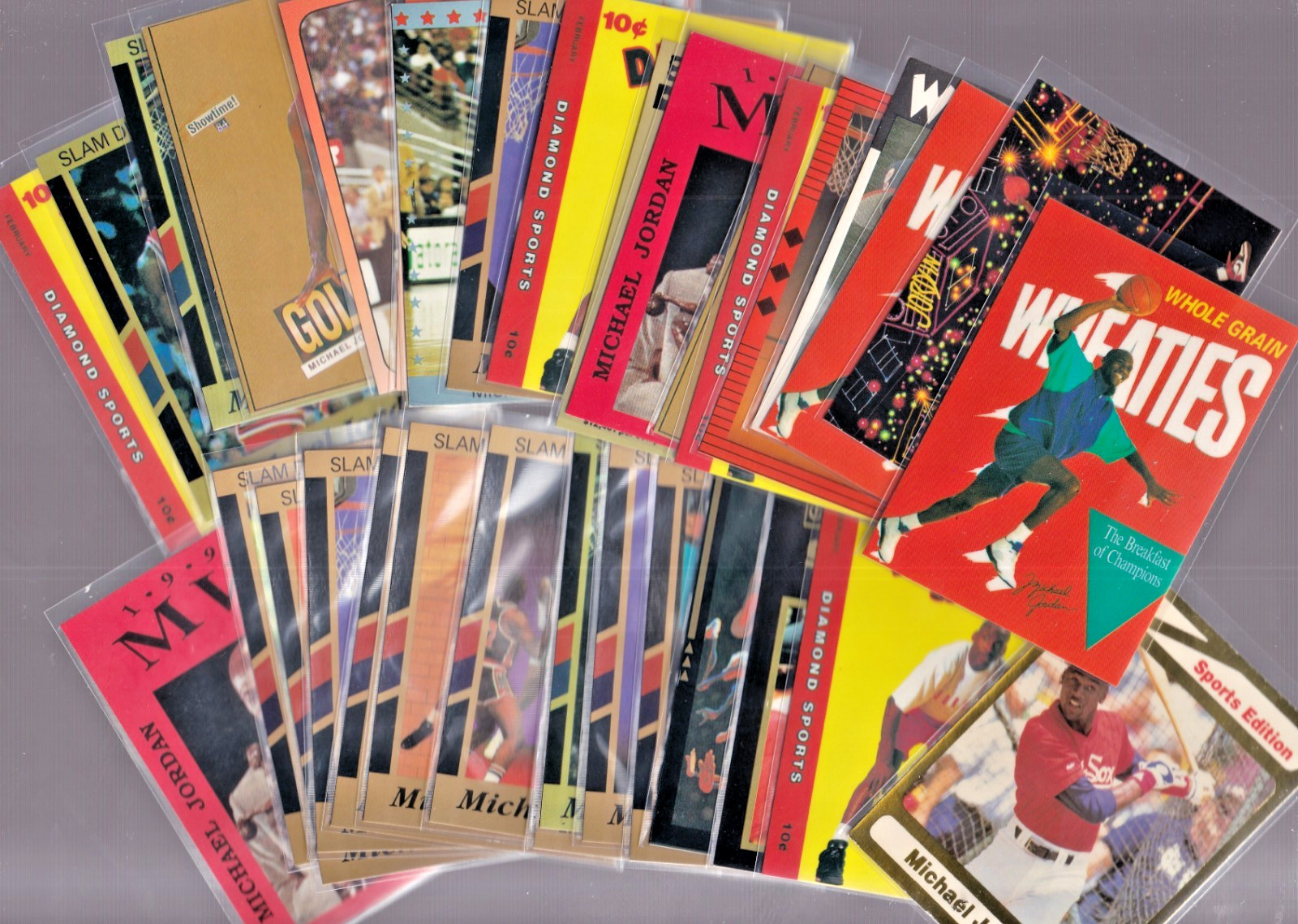 (33) – Michael Jordan 1990’s Broder / Wheaties Basketball Cards HOF Bulls