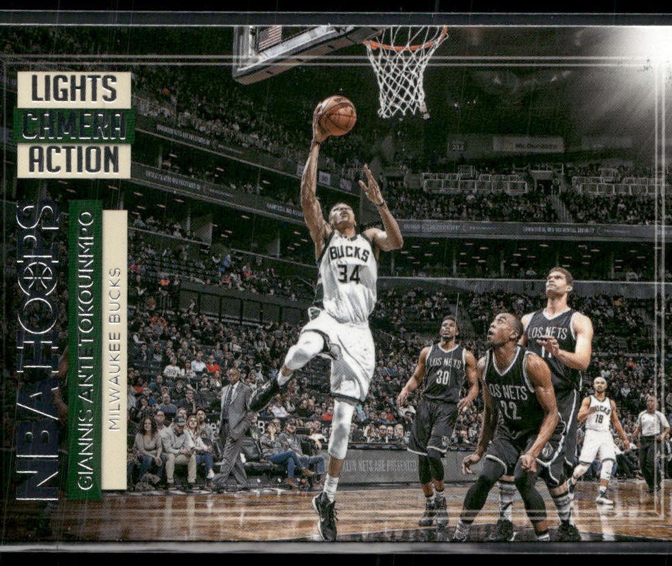 2016-17 Hoops #1 Giannis Antetokounmpo Lights Camera Action