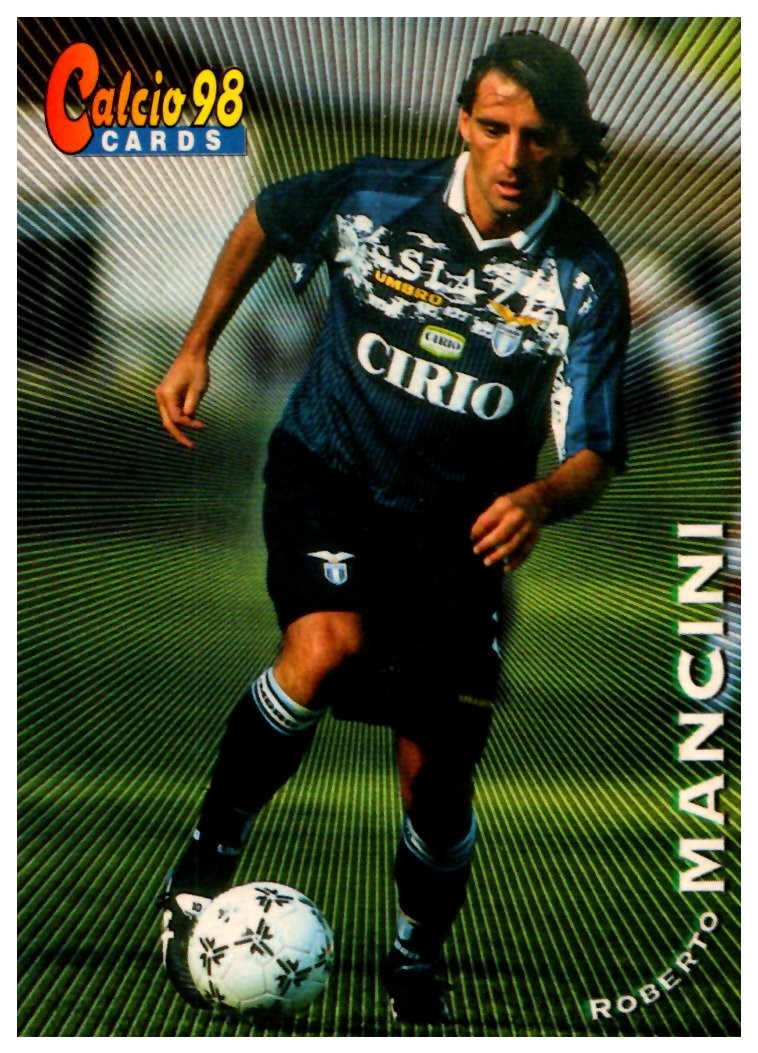 ROBERTO MANCINI 1997-98 Panini Calcio 98 Serie A Soccer Card LAZIO #102 PSA