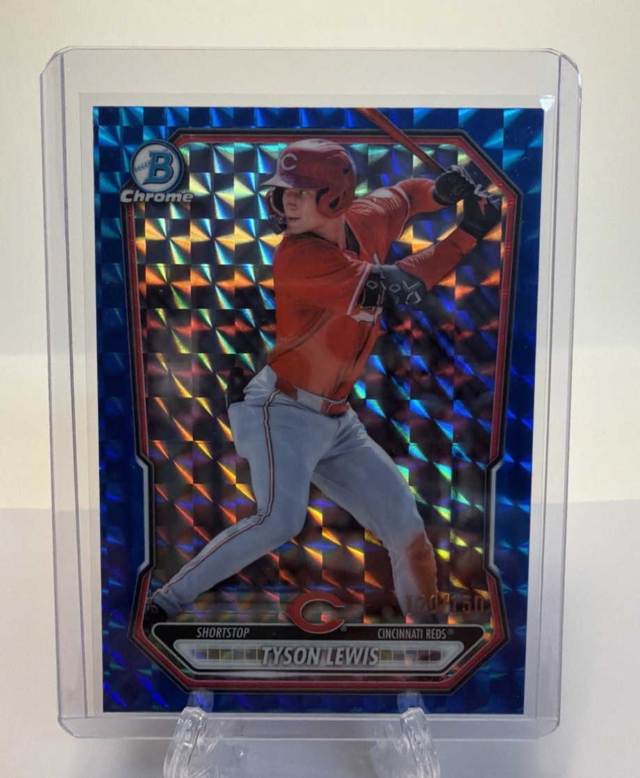 2026 Bowman Chrome Tyson Lewis #BCP-5 Blue Geometric 120/150 Reds