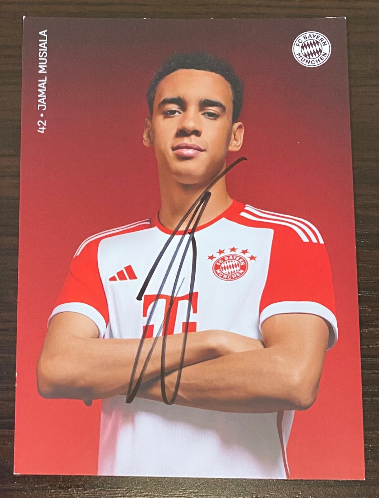 2023/2024 Jamal Musiala Signed Bayern Munich Club Card Authentic Auto Germany